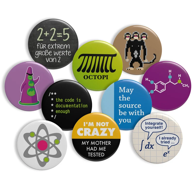 Geek Button 10er Bundle