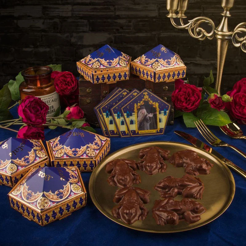Harry Potter Schoko-Frosch Pralinenform mit Sammelkarten