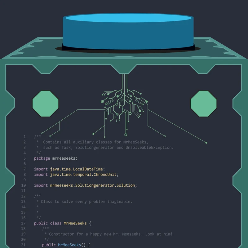 Mr. Meeseeks Box o' Fun Code Poster