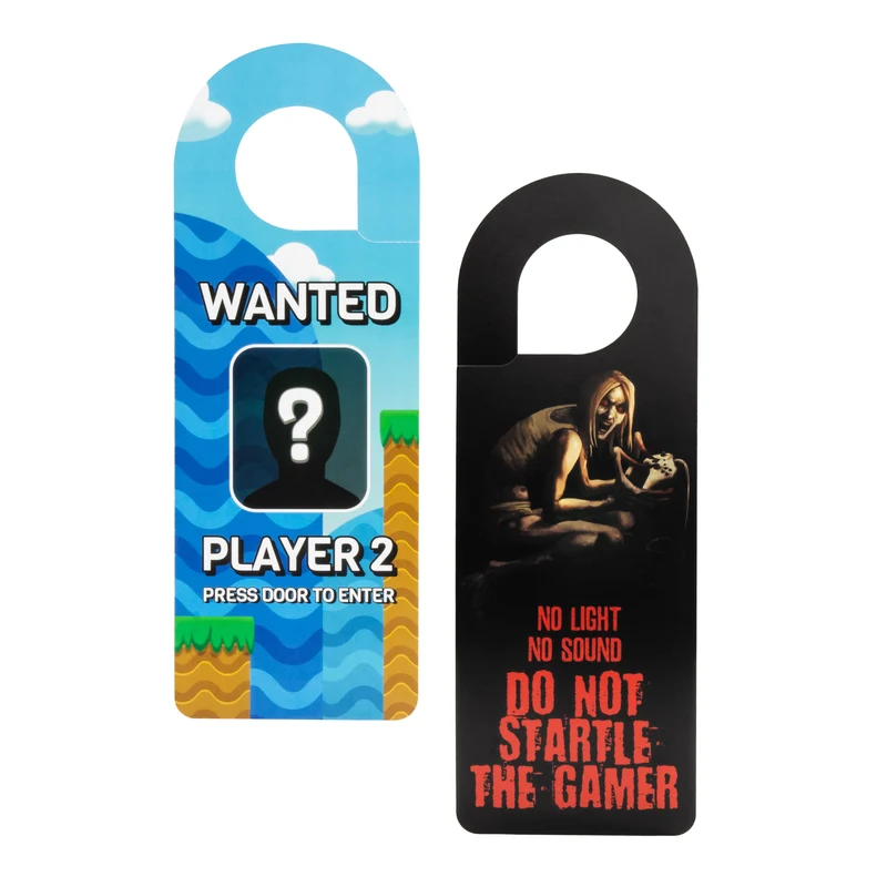Türhänger für Gamer "Do not startle the gamer / Press door to enter"