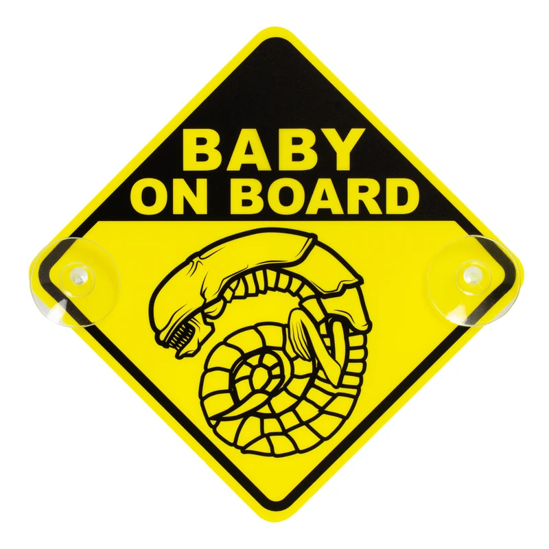 Autoschild "Chestburster Alien-Baby on Board"