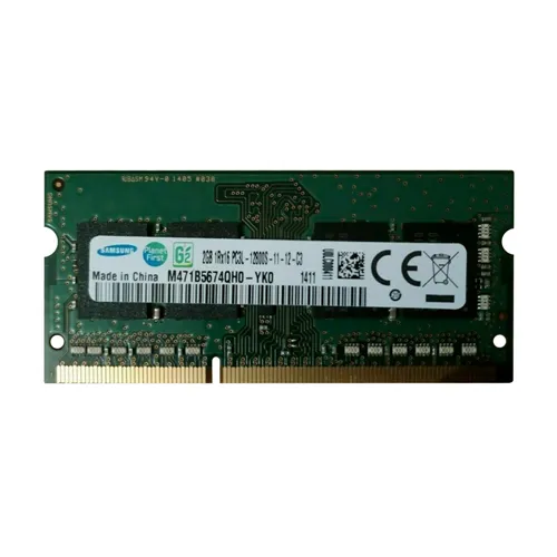 M471B5674QH0-YK0 Samsung 2GB DDR3-1600MHz PC3-12800 Non-ECC Unbuffered SODIMM CL11 1Rx16 1.35V 204-Pin Memory Module