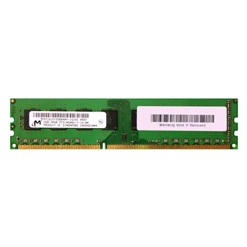 MT16JTF25664AY-1G1D1 Micron 2GB DDR3-1066MHz PC3-8500 Non-ECC Unbuffered UDIMM CL7 2Rx8 1.5V 240-Pin Memory Module