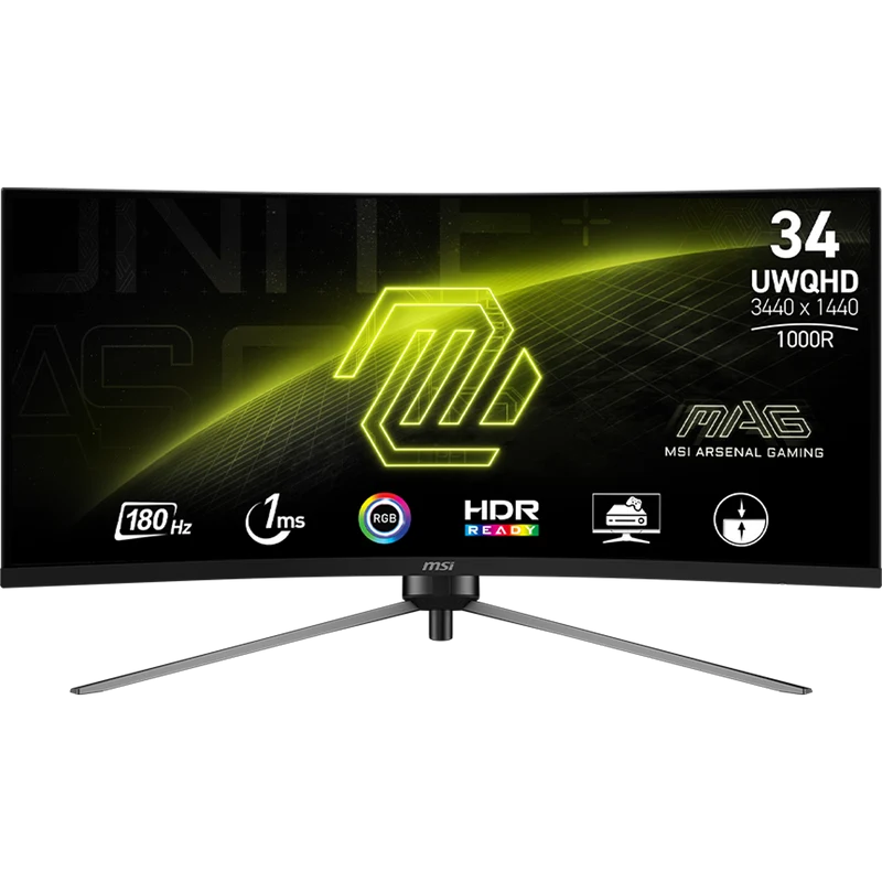 MSI MAG 345CQRF E20- 34" 34" UWQHD, 3440 x 1440, 180Hz, Curved Gaming Monitor