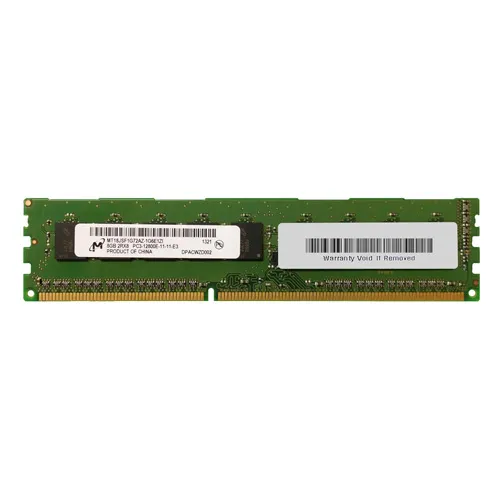 MT18JSF1G72AZ-1G6E1ZI Micron 8GB DDR3-1600MHz PC3-12800 ECC Unbuffered UDIMM CL11 2Rx8 1.5V 240-Pin Memory Module