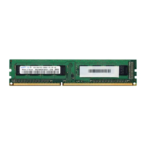 M378B2873DZ1-CF8 Samsung 1GB DDR3-1066MHz PC3-8500 Non-ECC Unbuffered UDIMM CL7 1Rx8 1.5V 240-Pin Memory Module