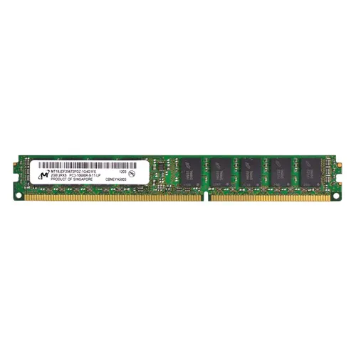 MT18JDF25672PDZ-1G4G1FE Micron 2GB DDR3-1333MHz PC3-10600 ECC Registered VLP RDIMM CL9 2Rx8 1.5V 240-Pin Memory Module