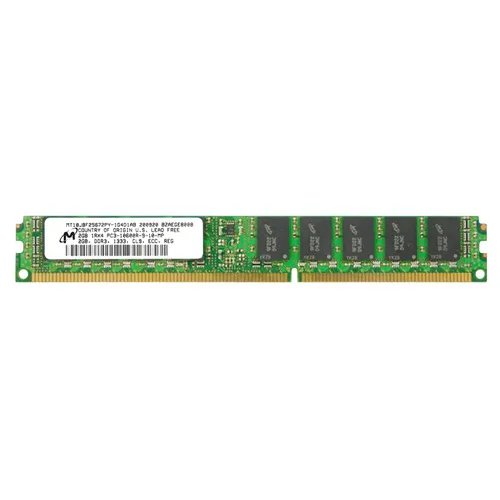 MT18JBF25672PY-1G4D1AB Micron 2GB DDR3-1333MHz PC3-10600 ECC Registered VLP RDIMM CL9 1Rx4 1.5V 240-Pin Memory Module
