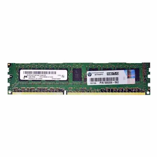 500208-562 HP 1GB DDR3-1333MHz PC3-10600 ECC Unbuffered UDIMM CL9 1Rx8 1.5V 240-Pin Memory Module