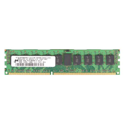 MT18JSF25672PY-1G1D1AB Micron 2GB DDR3-1066MHz PC3-8500 ECC Registered RDIMM CL7 1Rx4 1.5V 240-Pin Memory Module