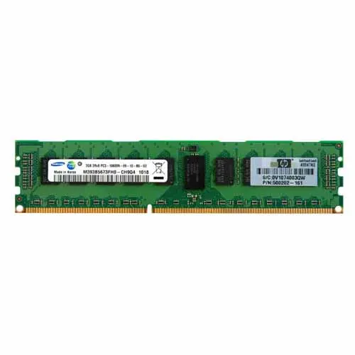 500202-161 HP 2GB DDR3-1333MHz PC3-10600 ECC Registered RDIMM CL9 2Rx8 1.5V 240-Pin Memory Module