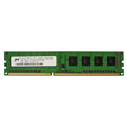 MT8JTF12864AY-1G4D1 Micron 1GB DDR3-1333MHz PC3-10600 Non-ECC Unbuffered UDIMM CL9 1Rx8 1.5V 240-Pin Memory Module
