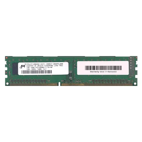 MT8JTF12864AZ-1G1F1 Micron 1GB DDR3-1066MHz PC3-8500 Non-ECC Unbuffered UDIMM CL7 1Rx8 1.5V 240-Pin Memory Module