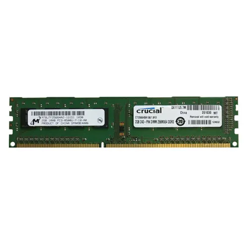 MT8JTF25664AZ-1G1D1 Micron 2GB DDR3-1066MHz PC3-8500 Non-ECC Unbuffered UDIMM CL7 1Rx8 1.5V 240-Pin Memory Module