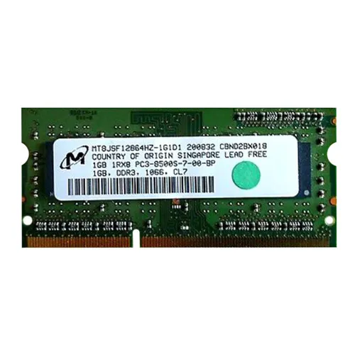 MT8JSF12864HZ-1G1D1 Micron 1GB DDR3-1066MHz PC3-8500 Non-ECC Unbuffered SODIMM CL7 1Rx8 1.5V 204-Pin Memory Module