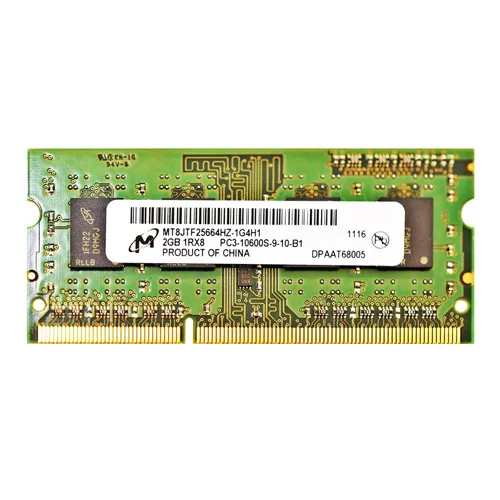 MT8JTF25664HZ-1G4H1 Micron 2GB DDR3-1333MHz PC3-10600 Non-ECC Unbuffered SODIMM CL9 1Rx8 1.5V 204-Pin Memory Module