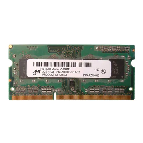 MT8JTF25664HZ-1G4M1 Micron 2GB DDR3-1333MHz PC3-10600 Non-ECC Unbuffered SODIMM CL9 1Rx8 1.5V 204-Pin Memory Module