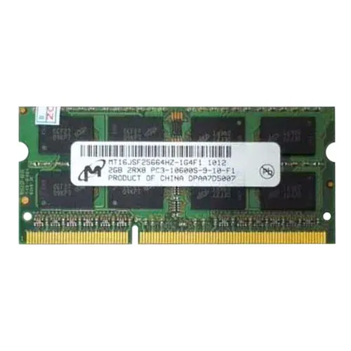 MT16JSF25664HZ-1G4F1 Micron 2GB DDR3-1333MHz PC3-10600 Non-ECC Unbuffered SODIMM CL9 2Rx8 1.5V 204-Pin Memory Module