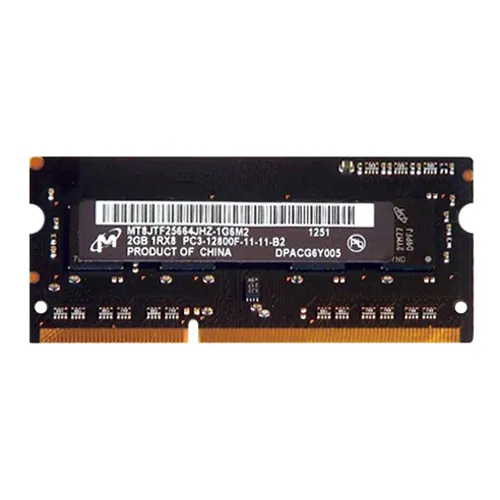 MT8JTF25664JHZ-1G6M2 Micron 2GB DDR3-1600MHz PC3-12800 Non-ECC Unbuffered SODIMM CL11 1Rx8 1.5V 204-Pin Memory Module