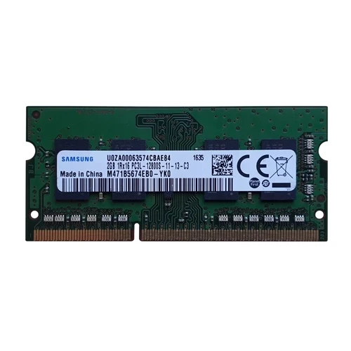 M471B5674EB0-YK0 Samsung 2GB DDR3-1600MHz PC3-12800 Non-ECC Unbuffered SODIMM CL11 1Rx16 1.35V 204-Pin Memory Module