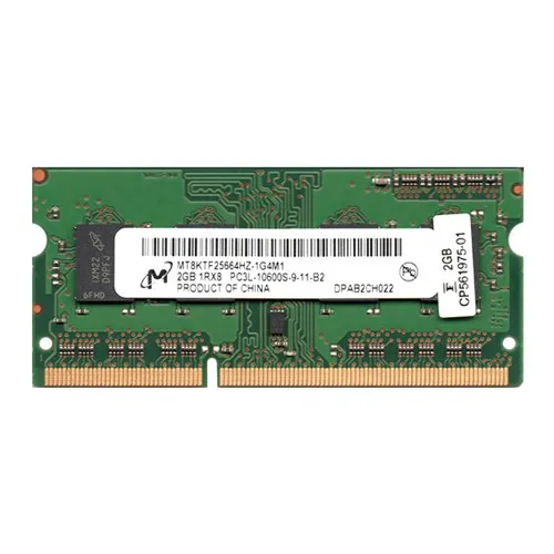 MT8KTF25664HZ-1G4M1 Micron 2GB DDR3-1333MHz PC3-10600 Non-ECC Unbuffered SODIMM CL9 1Rx8 1.35V 204-Pin Memory Module