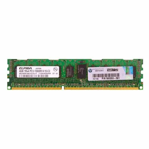 EBJ40RF4BCFD-DJ-F Elpida 4GB DDR3-1333MHz PC3-10600 ECC Registered RDIMM CL9 1Rx4 1.5V 240-Pin Memory Module
