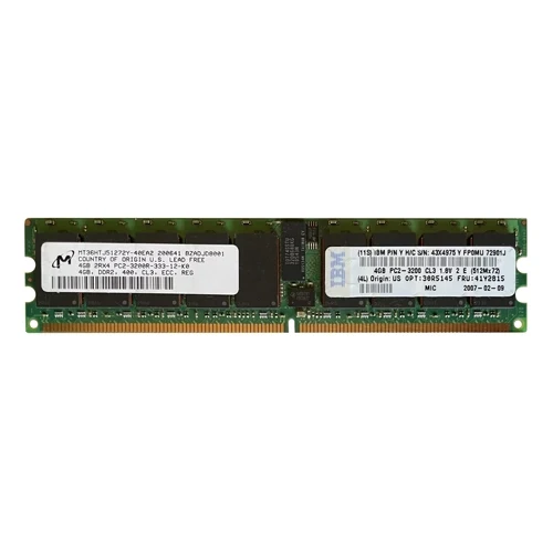 30R5145 IBM 8GB Kit (2x4GB) DDR2-400MHz PC2-3200 ECC Registered RDIMM CL3 2Rx4 1.8V 240-Pin Memory