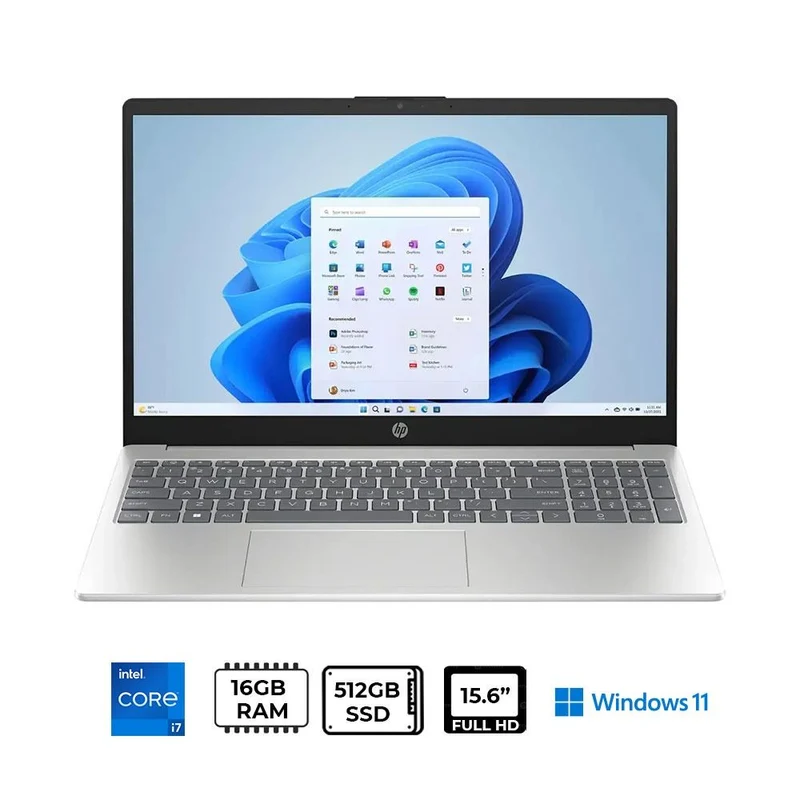 HP 15-fd0107dx, Intel Core i7-1255U, 16GB RAM, 512GB SSD, 15.6" FHD Touchscreen, Win 11