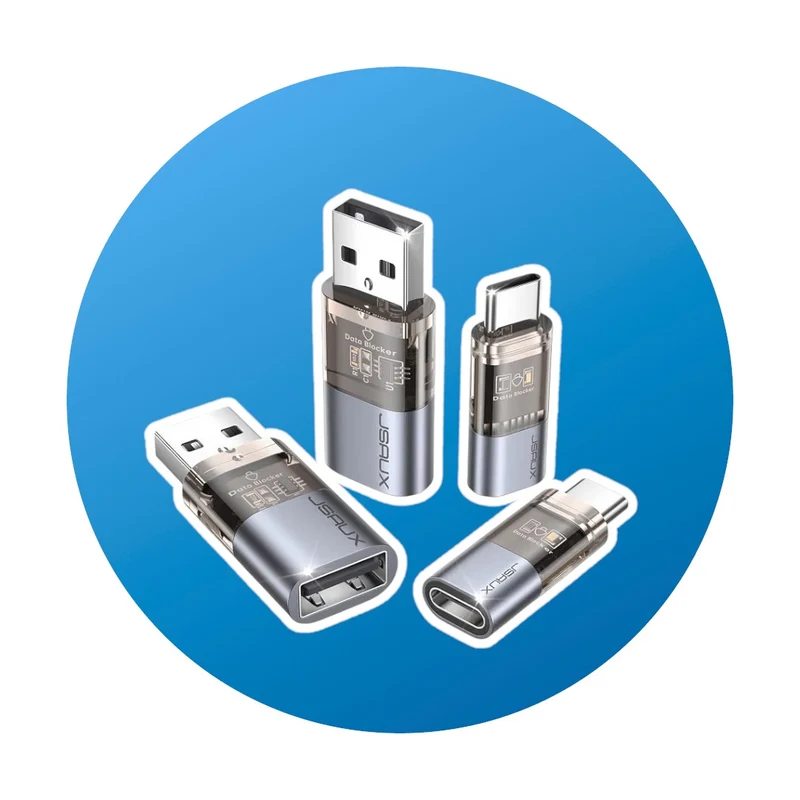 JSAUX USB/USB-C Datenblocker 4er-Pack grau
