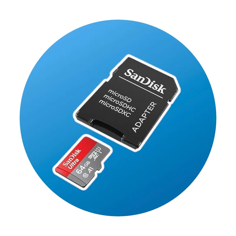 64GB SanDisk microSDXC mit Adapter
