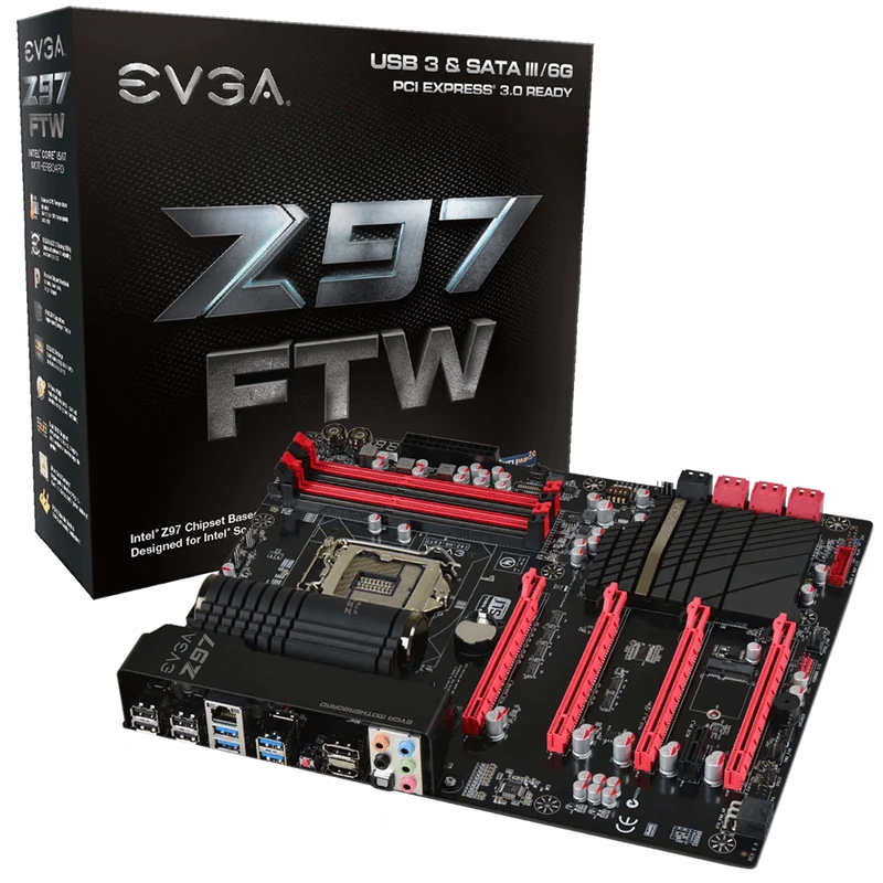 EVGA Z97 FTW LGA1150 ATX 4 DIMM Dual Channel DDR3 2666MHz Motherboard 142 HR E977 KR