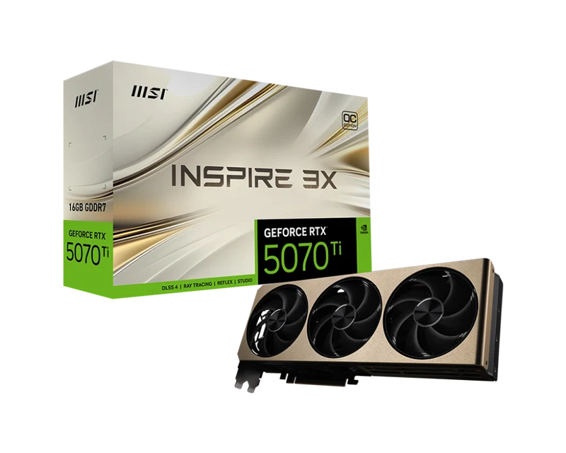MSI Grafikkarte GeForce RTX 5070 Ti 16G INSPIRE 3X OC - ***Versandrückläufer***