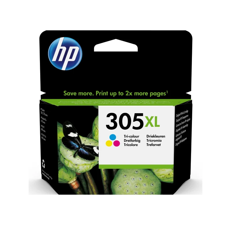 HP 305XL Cyan/Magenta/Gelb Original Druckerpatrone mit hoher Reichweite