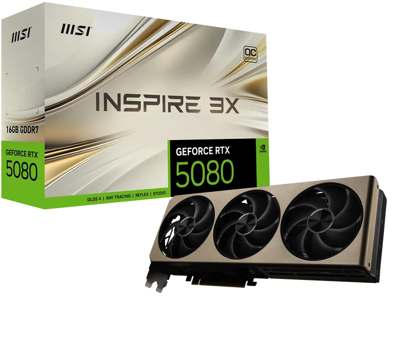 MSI Grafikkarte GeForce RTX 5080 16G INSPIRE 3X