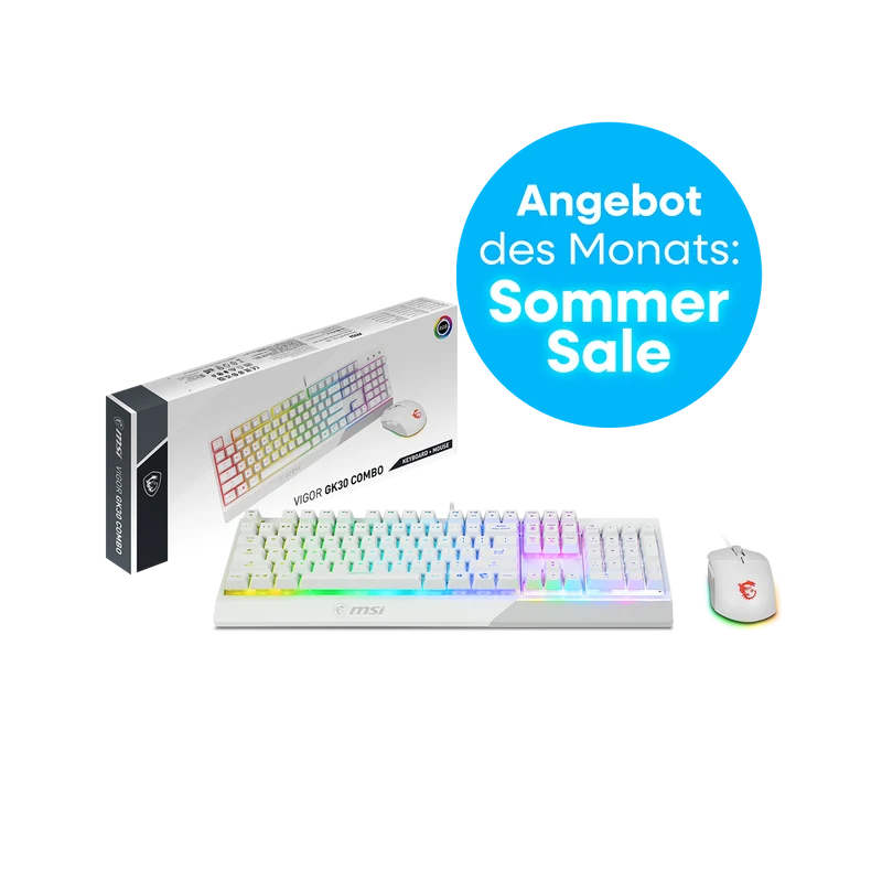 MSI CB Gaming Tastatur/Maus Combo VIGOR GK30 WHITE DE