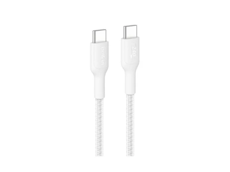 Belkin BoostCharge Pro Braided USB-C to USB-C Cable 2 m (6.6 ft) 240W - White