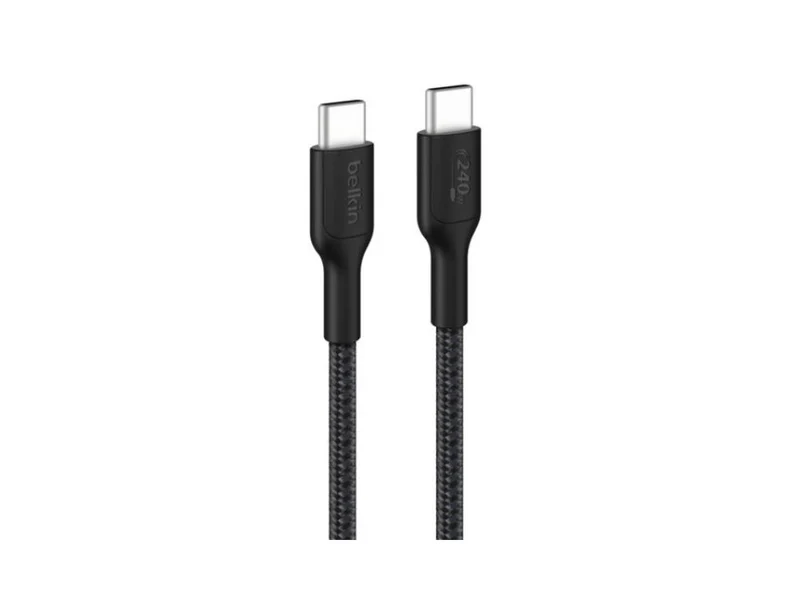 Belkin BoostCharge Pro Braided USB-C to USB-C Cable 2 m (6.6 ft) 240W - Black
