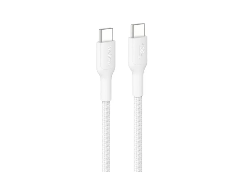 Belkin BoostCharge Pro Braided USB-C to USB-C Cable 1 m (3.3 ft) 60W - White