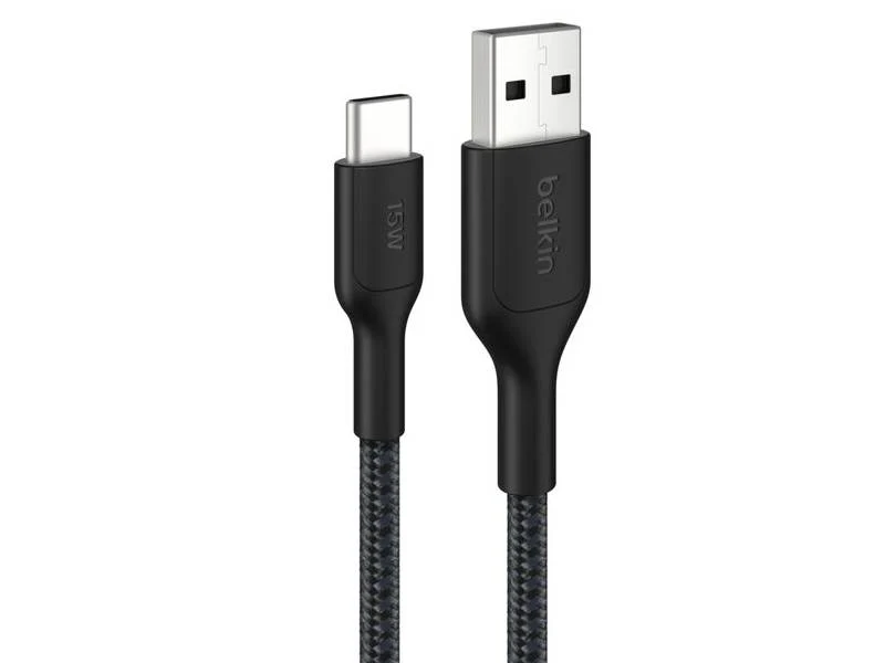 Belkin BoostCharge Pro Braided USB-A to USB-C Cable 3 m (9.8 ft) 15W - Black