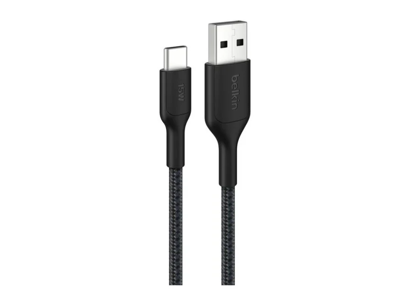 Belkin BoostCharge Pro Braided USB-A to USB-C Cable 1 m (3.3 ft) 15W - Black