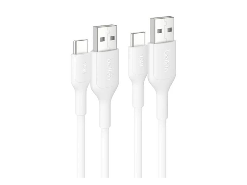Belkin BoostCharge USB-A to USB-C Cable 1 m (3.3 ft) 18W - White, 2-Pack