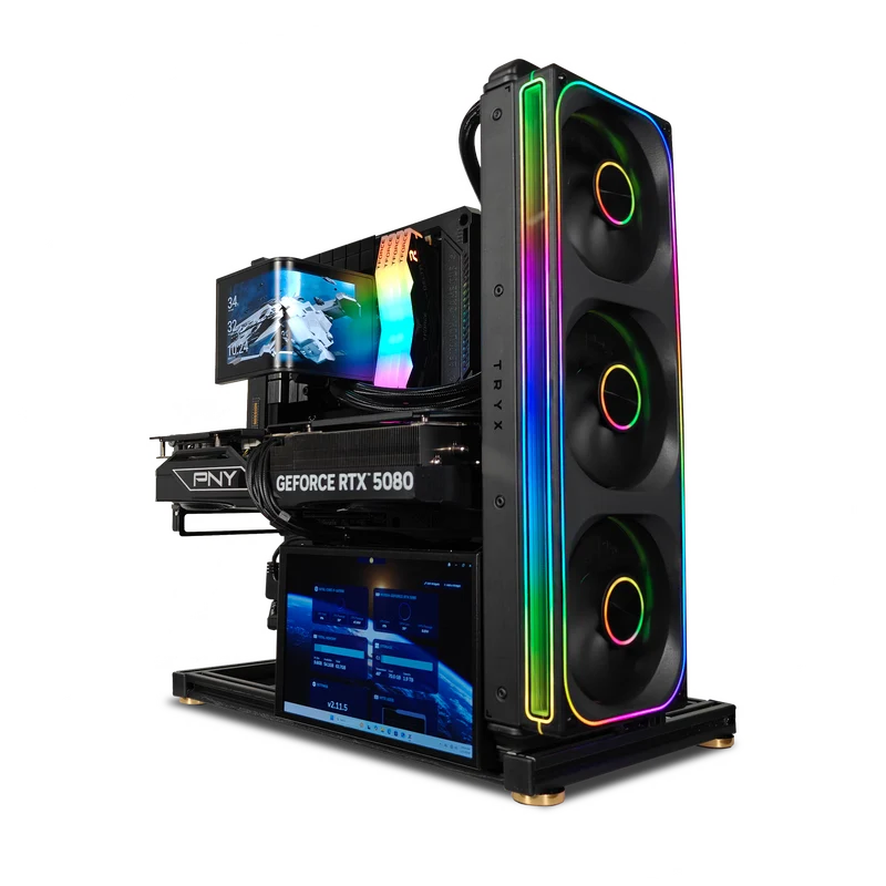 XOTIC PC Frameworx Open Air Gaming PC, NVIDIA GeForce RTX 5080, Core i7-14700K, 64GB DDR5, 4TB SSD