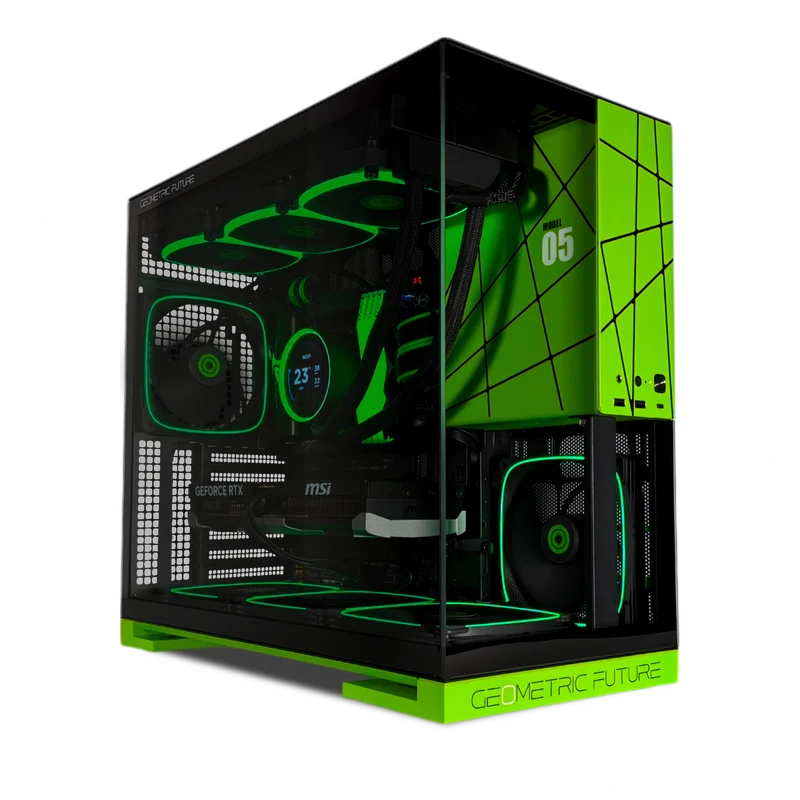 XOTIC PC Geometric Future M5 Black Label Gaming PC, AMD Ryzen 7 9800X3D, NVIDIA GeForce RTX 5080, 64GB RAM, 2TB SSD