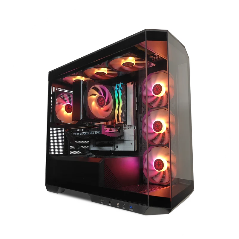 XOTIC PC Project Zero Pano Stealth Premier Gaming PC, AMD Ryzen 7 9700X, NVIDIA GeForce RTX 5060 8GB, 32GB DDR5, 2TB SSD