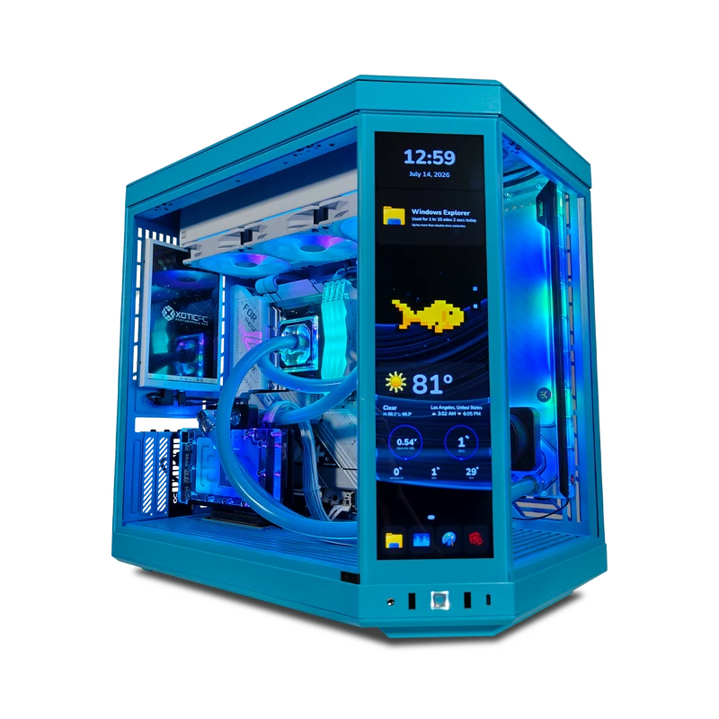 XOTIC PC Y70 Blueberry Ultimate X Black Label Gaming PC, AMD Ryzen 7 9800X3D, NVIDIA GeForce RTX 5080, 64GB RAM, 2TB SSD