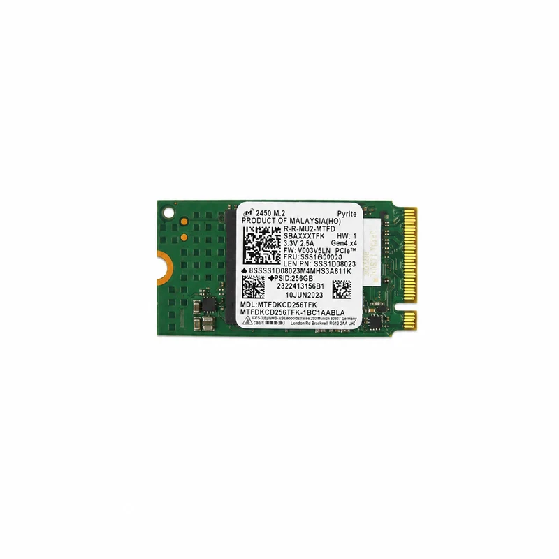 Micron 256GB SSD M.2 2242 PCIe NVMe Notebook PC interne Festplatte