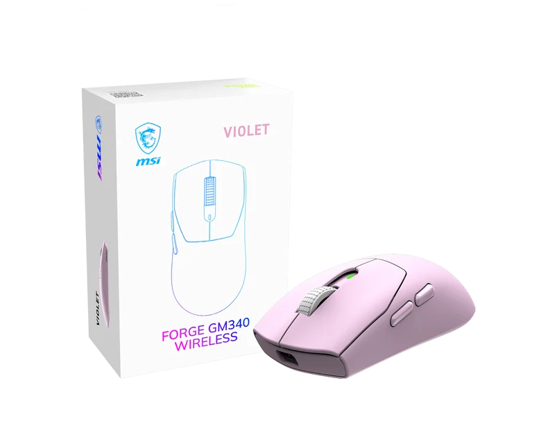 MSI Gaming Maus FORGE GM340 W VIOLET