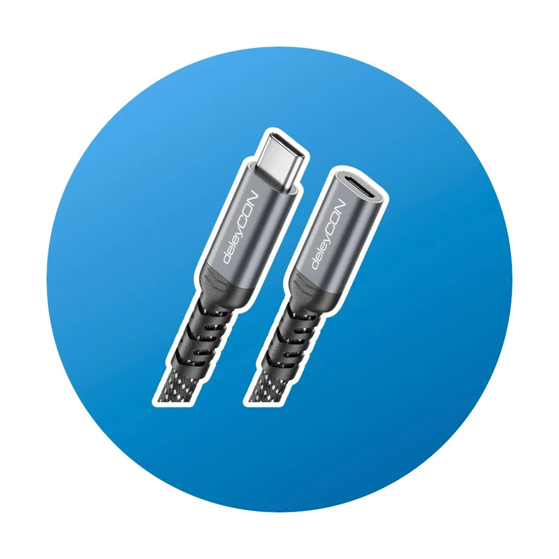 1m deleyCON USB-C Verlängerungskabel