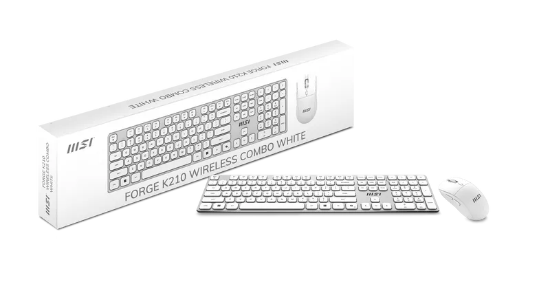 MSI CB Gaming Tastatur/Mouse FORGE K210 WIRELESS COMBO WHITE DE