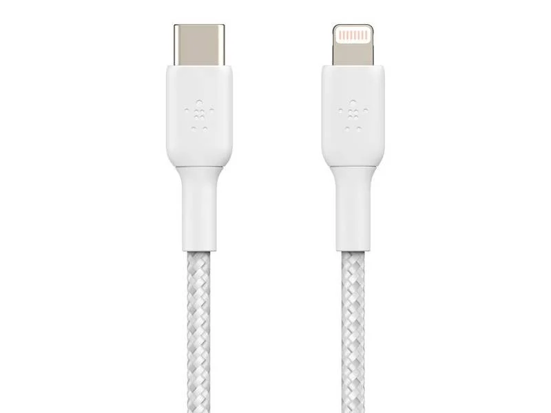 Belkin BoostCharge Braided USB-C to Lightning Cable 1m (3.3 ft) - White